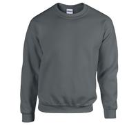 GILDAN Herren 50/50 Adult Crewneck Sweat Sweatshirt, Grau (Dark Heather), XL