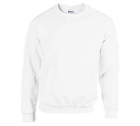 GILDAN Herren 50/50 Adult Crewneck Sweat Sweatshirt, weiß, XXXXXL
