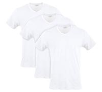 Gildan Herren Cotton Stretch T-Shirts, Multipack Unterwäsche, Artic White (V-Ausschnitt, 3er-Pack), XL