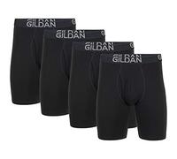 Gildan Herren Boxershorts, Baumwolle, Stretch, Multipack Retroshorts, Black Soot (4er-Pack), X-Large