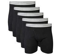 Gildan Herren Boxershorts mit normalem Bein, Multipack Retroshorts, Schwarz (5er-Pack), X-Large