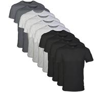 Gildan Herren Crew T-Shirts Multipack Style G1100, Schwarz/Sportgrau/Anthrazit (10er-Pack), L