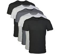 Gildan Herren Crew T-Shirts Multipack Style G1100 Unterhemd, Schwarz/Sportgrau/Anthrazit (5er-Pack), S