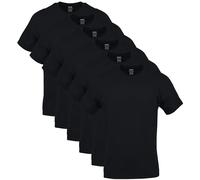 Gildan Herren Crew T-Shirts Multipack Style G1100 Unterwäsche, Schwarz (6er-Pack), Klein
