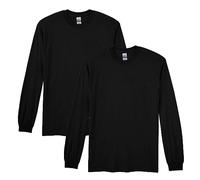 Gildan Herren DryBlend Langarm-t-Shirt, Stil G8400, 2er-Pack Hemd, Schwarz, L