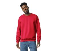Gildan Herren Fleece Crewneck Sweatshirt, Rot, L EU