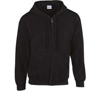 Gildan Herren Heavy Blend Classic Fit Adult Full Zip Hooded Sweatshirt Sweatjacke 18600 black M