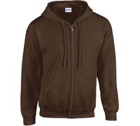 Gildan Kapuzensweatjacke G18600 Heavy Blend – mit Reißverschluss – Unisex – Dark Chocolate L