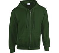 Gildan Herren Heavy Blend Classic Fit Adult Full Zip Hooded Sweatshirt Sweatjacke 18600 forest green XL