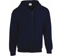 Gildan Herren Heavy Blend Classic Fit Adult Full Zip Hooded Sweatshirt Sweatjacke 18600 navy M