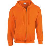 Gildan Herren Heavy Blend Classic Fit Adult Full Zip Hooded Sweatshirt Sweatjacke 18600 safety orange M