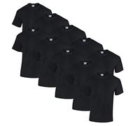 Gildan Herren Heavy Cotton Adult T-Shirt T Shirt, 10x Schwarz + 1 HL-Kauf Block, 4XL