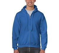 GILDAN Herren Adult 50/50 Cotton/Poly. Full Zip Hooded Sweat /18600 Kapuzenpullover, Blau (Royal 51), X-Large (Herstellergröße: XL)