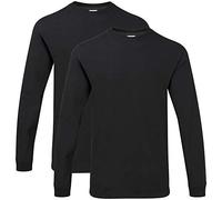 Gildan Herren Langarm, Hammer-Kollektion, Style Gh400 T-Shirt, Schwarz (2er-Pack), Klein