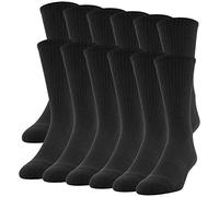 Gildan Herren Performance Crew Socks, 12 Pairs Socken, Schwarz, L EU