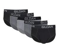 Gildan Herren Baumwoll-Stretch Slip, Black Soot/Heather Dunkelgrau/Grau Flanell (5er-Pack), X-Large