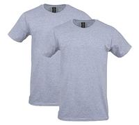 Gildan Herren Softstyle Cotton, Style G64000, Multipack T-Shirt, Sport Grey (2er-Pack), S