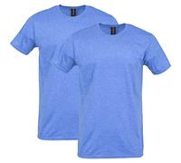 Gildan Herren Softstyle Cotton T-Shirt Style G64000 Hemd, Heather Royal (2er-Pack), XL