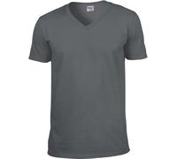 Gildan Unisex Softstyleâ Adult V-Neck T-Shirt Tshirt, Charcoal, XL