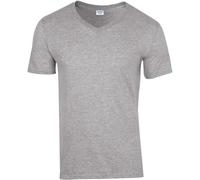 Gildan Herren Softstyle V-Neck T-Shirt 64V00 sport grey (heather) S