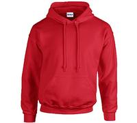 Gildan Herren Kapuzen-Sweatshirt Adult 50/50 Cotton/Poly Rot Größe S