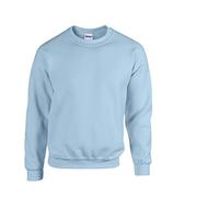 Gildan Herren Sweatshirt aus Fleece mit Rundhalsausschnitt, Stil G18000/1x Light Blue & 1x HL Kauf Notizblock, M