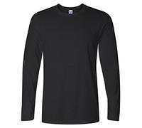 GILDAN Herren Soft Style L/Sleeve T-Shirt, Schwarz, L