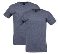 Gildan Herren Tailliertes Baumwoll-T-Shirt, 2er-Pack Hemd, Dunkles Erika, XXL