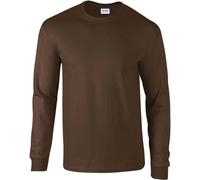 Gildan Herren Ultra Cotton langarm T-Shirt 2400 dark chocolate L