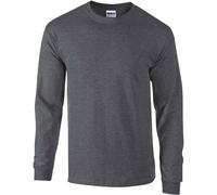 G2400 Gildan T-Shirt Langarm Rundhals Ultra Cotton Dark Heather L