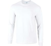 Gildan Herren Ultra Cotton langarm T-Shirt 2400 white S