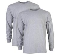 Gildan Herren Ultra Cotton Langarm, Stil G2400, Multipack T-Shirt, Sport Grey (2er-Pack), XL
