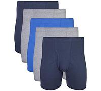 Gildan Herren Underwear Covered Waistband Boxer Briefs, Multipack Retroshorts, Mixed Royal (5er-Pack), Small
