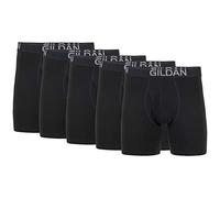 Gildan Herren Cotton Stretch Boxer Brief, Multipack Retroshorts, Schwarzer Ruß (5er-Pack, normales Bein), XX-Large