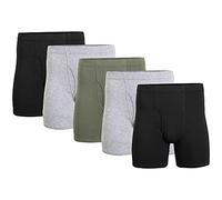Gildan Herren Unterwäsche mit Verdecktem Bund, Boxershorts, Multipack Retroshorts, Schwarz/Sport Grey Heather/Military Green (5er-Pack), Medium
