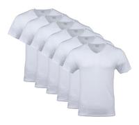 Gildan Herren V-hals T-shirts Multipack Style G1103 Unterhemd, Weiß (6er Pack), L EU