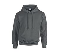 Gildan Hooded Pullover Sweat Shirt Heavy Blend 50/50 7.75 oz. by (Style# 18500) (Medium, Charcoal)