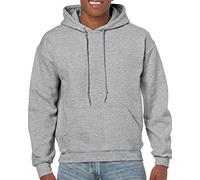 Gildan Hooded Pullover Sweat Shirt Heavy Blend 50/50 7.75 oz. by (Style# 18500) (Small, Sports Grey)