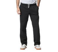 Gildan, Jogginghose für Erwachsene, Fleece, offene Beinabschlüsse, mit Taschen, Stil G18300, Schwarz, Groß
