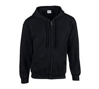 Gildan - Kapuzen-Sweatjacke 'Heavyweight Full Zip' / Black, M