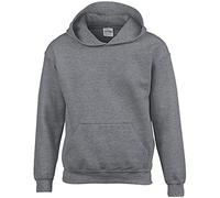 Gildan Kinder Unisex Hoodie/Sweatshirt mit Kapuze (XL) (Graphit meliert)