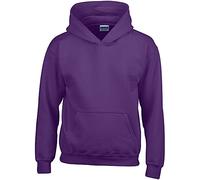 Gildan Kinder Unisex Sweatshirt mit Kapuze Violett Größe XL