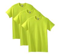 Gildan Men's Heavy Cotton T-Shirt, Style G5000, Multipack, Safety Green (3-Pack), XXL (Pack of 3)
