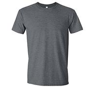 Gildan Mens Softstyle T-Shirt, 5XL, Dark Heather