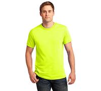 Gildan Mens Ultra Cotton 100% Cotton T-Shirt, Large, Safety Green