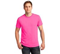 Gildan Mens Ultra Cotton 100% Cotton T-Shirt, Large, Safety Pink