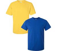 Gildan Men's Ultra Cotton Adult T-Shirt, 2-Pack Daisy/AntiqueRoyal Medium