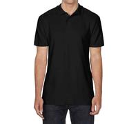 G64800 Gildan Herren Poloshirt Polohemd Softstyle® Doppeltes Piqué Polo Black 3XL