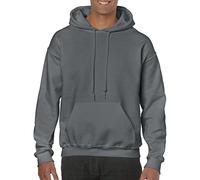 Gildan Schwerer Stoff Kapuzenpulli (L, Dunkelgrau)