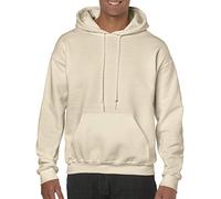 Gildan Schwerer Stoff Kapuzenpulli (S, Beige - Sand)
